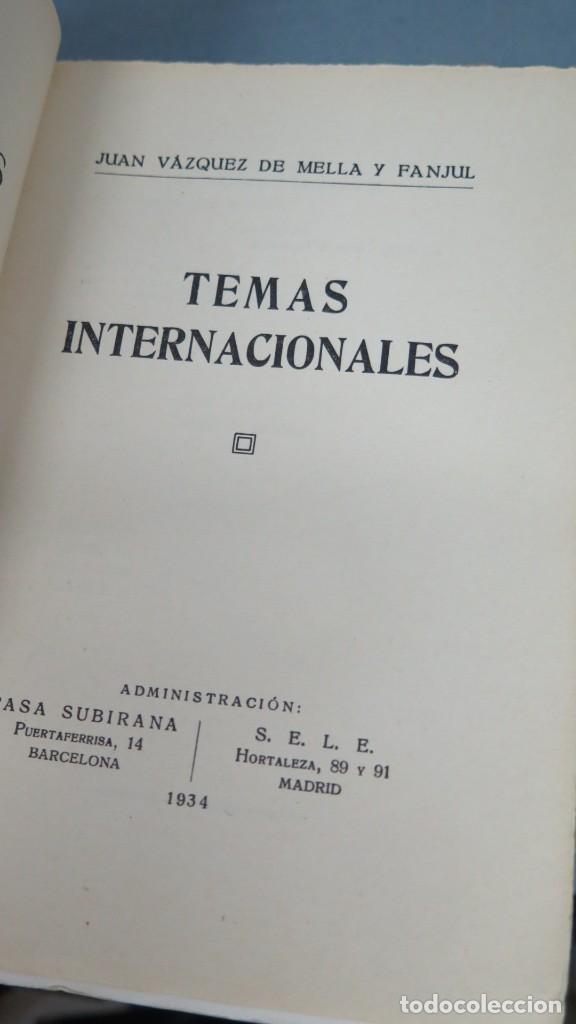 Libros de segunda mano: 1934.- TEMAS INTERNACIONALES. VAZQUEZ DE MELLA - Foto 2