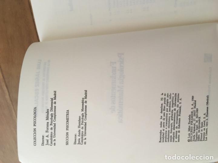 Libros de segunda mano: Fundamentos de psicolog&iacute;a matem&aacute;tica, Luis J&aacute;&ntilde;ez Escalada, ed. Pir&aacute;mide - Foto 2
