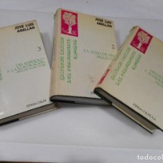 Libros de segunda mano: JOSÉ LUIS ABELLÁN HISTORIA CRÍTICA DEL PENSAMIENTO ESPAÑOL ( 3 TOMOS) Q1958T