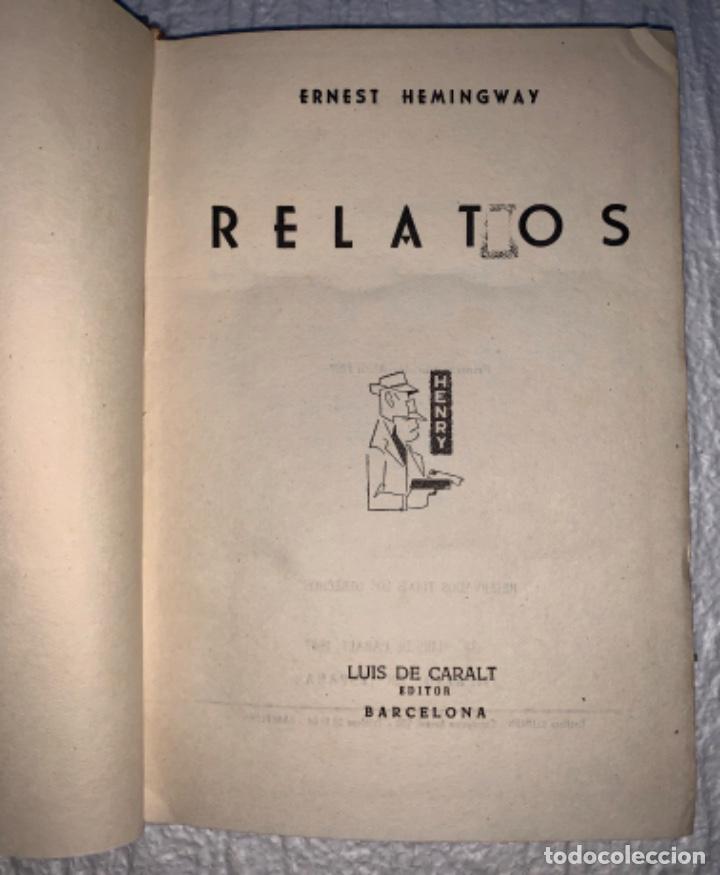 Libros de segunda mano: Relatos. Ernest Hemingway. 1957 - Foto 3