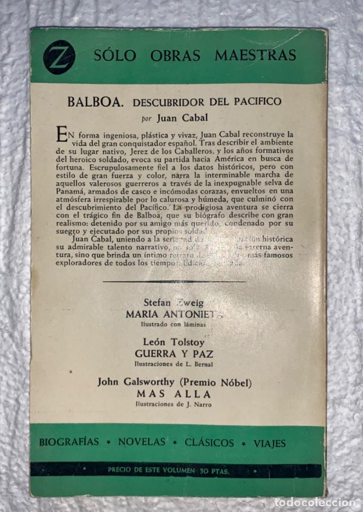 Libros de segunda mano: Balboa. Descubridor del Pac&iacute;fico. Juan Cabal. 1958 - Foto 2