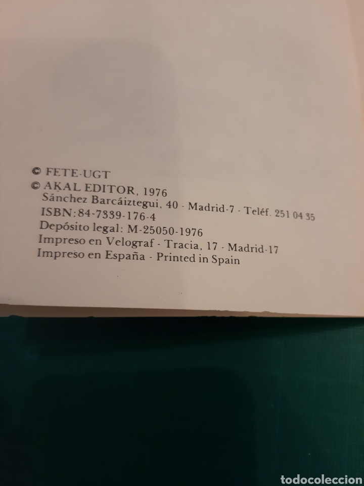 Libros de segunda mano: FETE LA UGT LA ENSE&Ntilde;ANZA NICOL&Aacute;S REDONDO AKAL 1976 - Foto 3