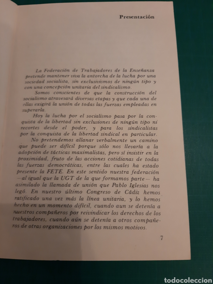 Libros de segunda mano: FETE LA UGT LA ENSE&Ntilde;ANZA NICOL&Aacute;S REDONDO AKAL 1976 - Foto 4