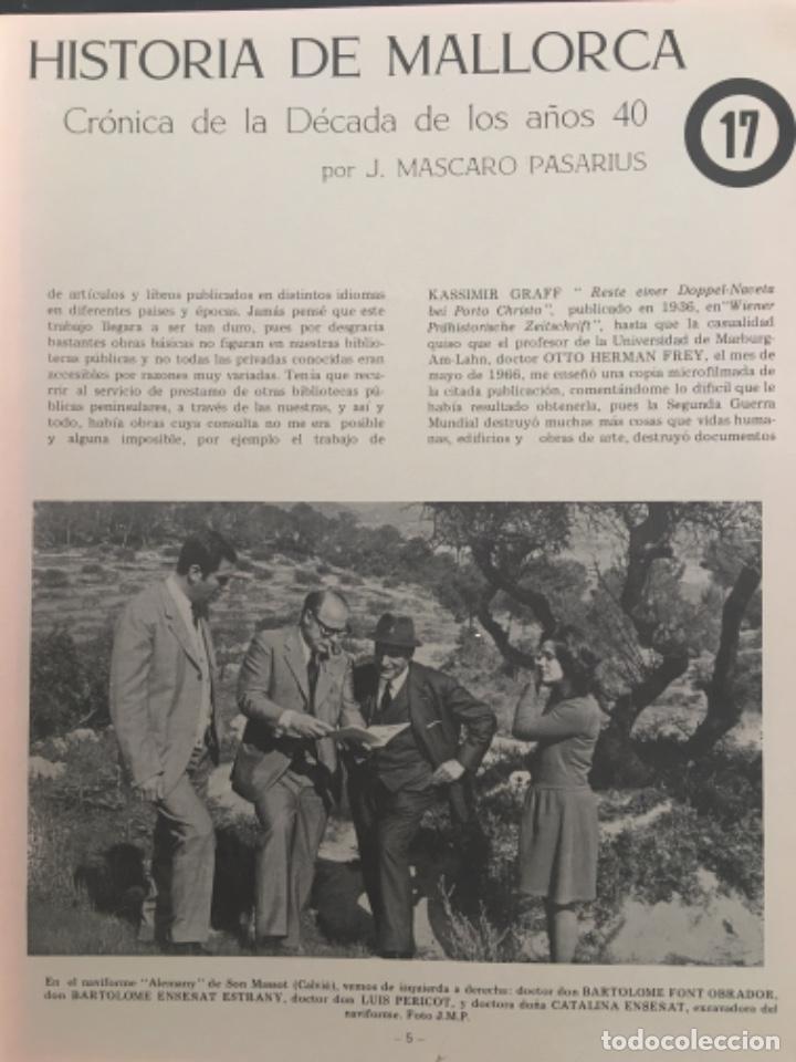 Libros de segunda mano: HISTORIA DE MALLORCA, CRONICA DECADA A&Ntilde;OS 40, MASCARO PASARIUS, N&Uacute;MERO 17