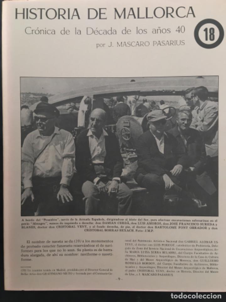 Libros de segunda mano: HISTORIA DE MALLORCA, CRONICA DECADA A&Ntilde;OS 40, MASCARO PASARIUS, N&Uacute;MERO 18