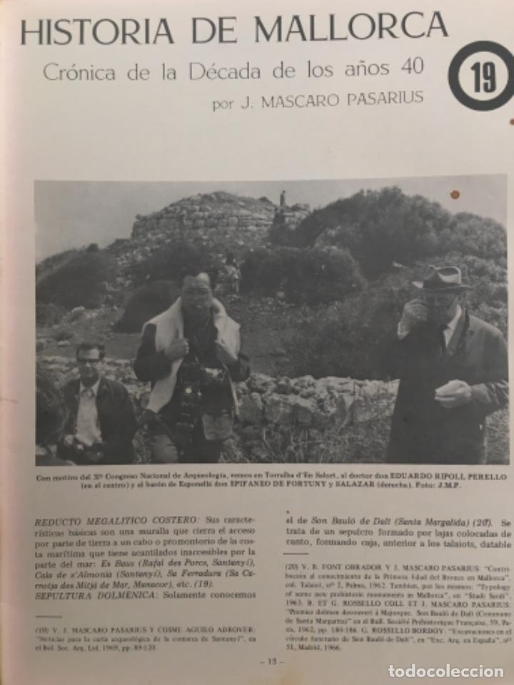 Libros de segunda mano: HISTORIA DE MALLORCA, CRONICA DECADA A&Ntilde;OS 40, MASCARO PASARIUS, N&Uacute;MERO 19