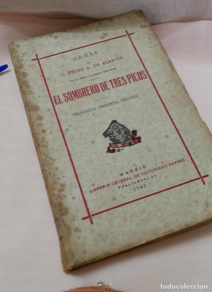 Libros de segunda mano: Libro. Novela El Sombrero de tres Picos. A&ntilde;o 1945. - Foto 1
