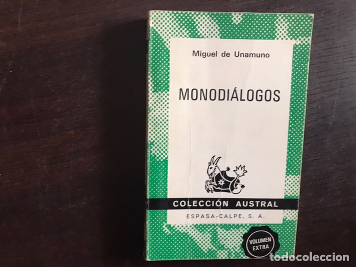 Libros de segunda mano: Monodialogos. Miguel de Unamuno. Austral - Foto 1