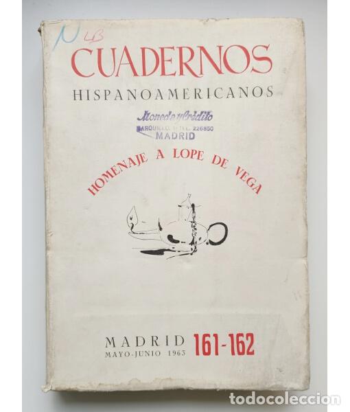 Libros de segunda mano: CUADERNOS HISPANOAMERICANOS: HOMENAJE A LOPE DE VEGA. VV.AA. Instituto de Cultura Hisp&aacute;nica. 1963.