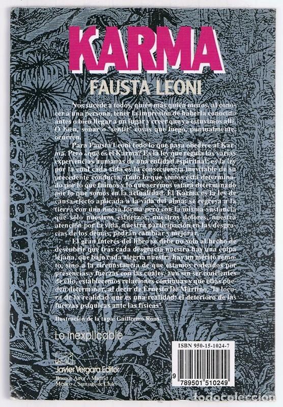 Libros de segunda mano: KARMA FAUSTA LEONI - Foto 2