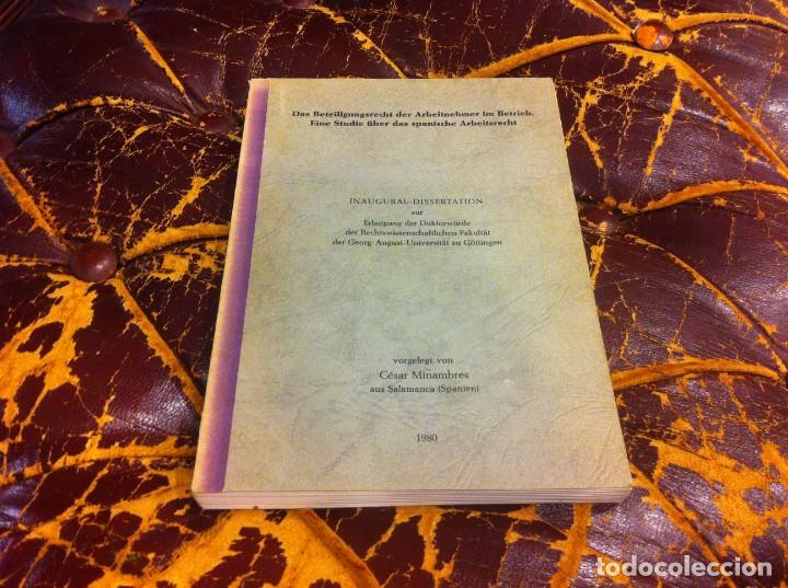 Libros de segunda mano: DAS BETEILIGUNGSRECHT DER ARBEITNEHMER IM BETRIEB. EINE STUDIE &Uuml;BER DAS SPANISCHE ARBEITSRECHT. 1980