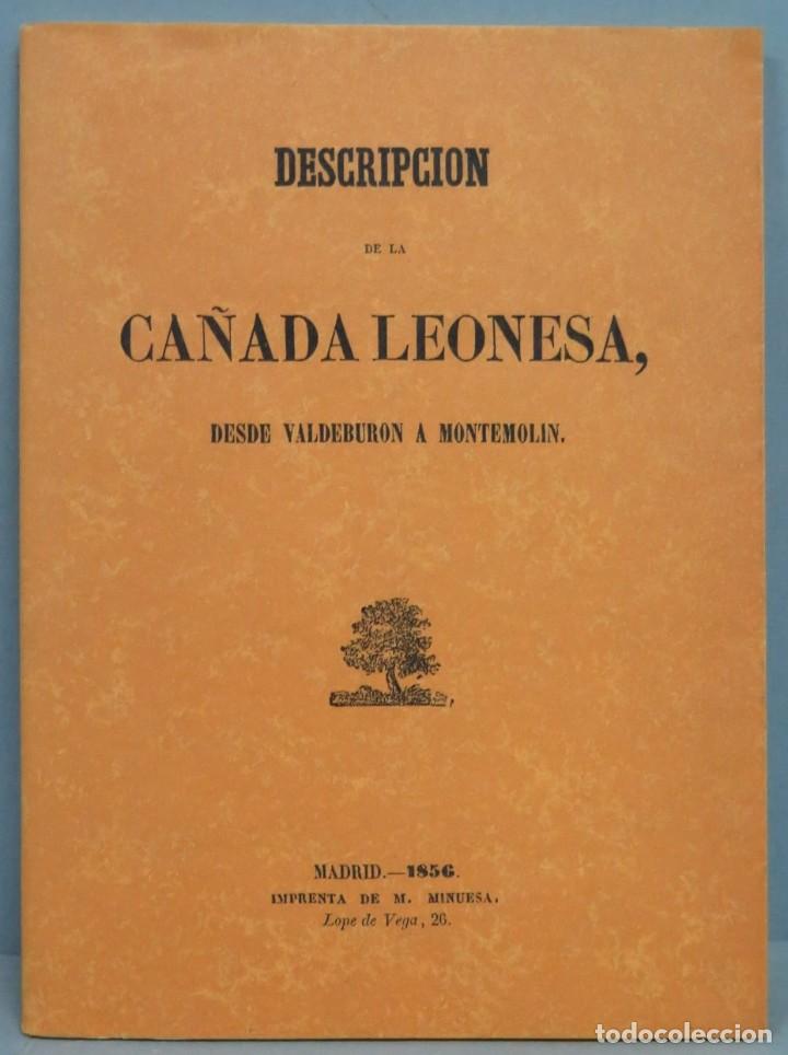 Libros de segunda mano: 1856.- DESCRIPCI&Oacute;N DE LA CA&Ntilde;ADA LEONESA. FACSIMIL - Foto 1
