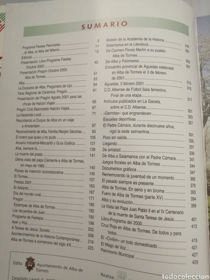 Libros de segunda mano: Alba de Tormes: Fiestas Octubre 2001 - Foto 7