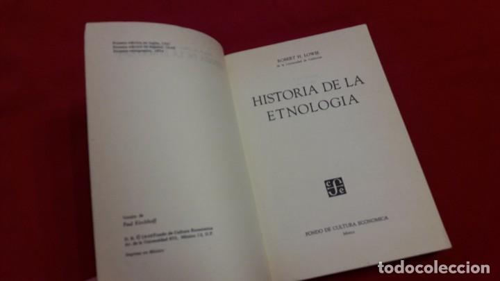 Libros de segunda mano: HISTORIA DE LA ETNOLOGIA. R.H. LOWIE. - Foto 2