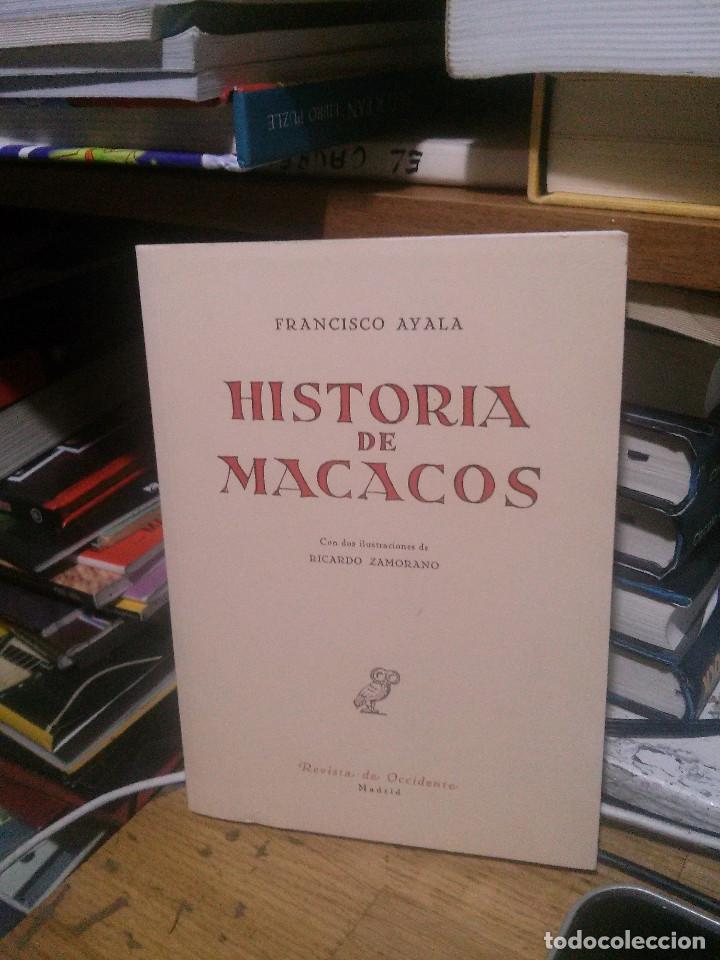 Libros de segunda mano: FRANCISCO AYALA, HISTORIA DE MACACOS, REVISTA DE OCCIDENTE - Foto 1
