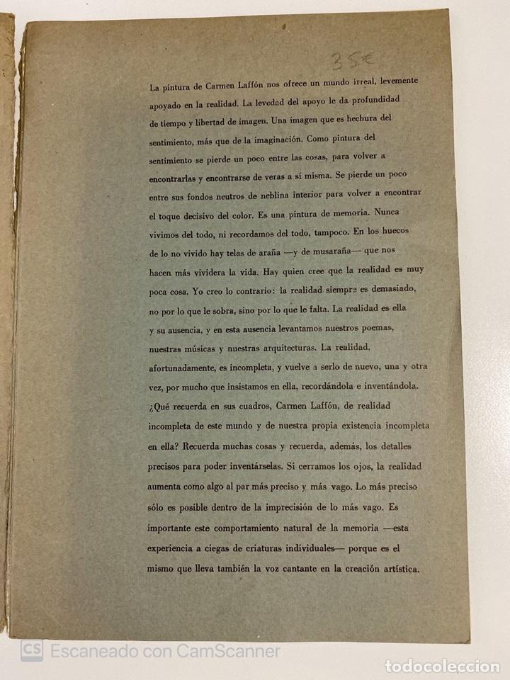 Libros de segunda mano: CARMEN LAFFON. GALERIA BIOSCA. 1963. VER - Foto 2