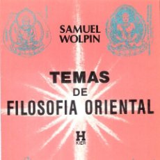 Libros de segunda mano: TEMAS DE FILOSOFIA ORIENTAL - SAMUEL WOLPIN