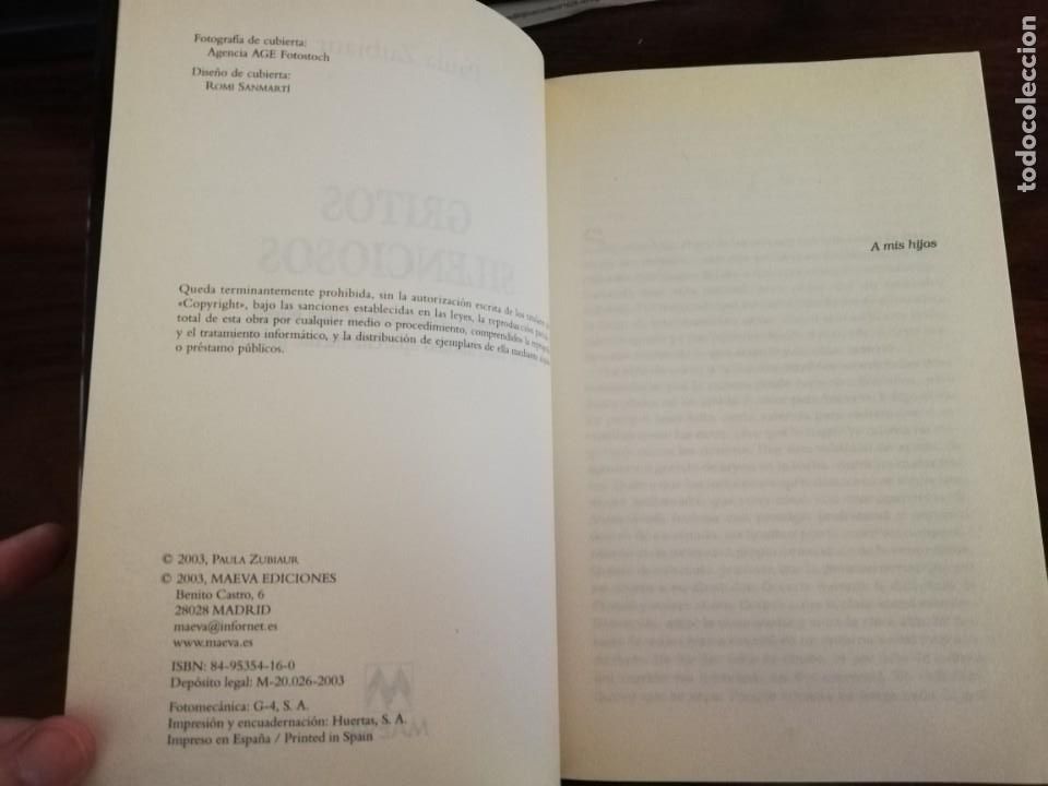 Libros de segunda mano: GRITOS SILENCIOSOS. PAULA ZUBIAUR - Foto 4