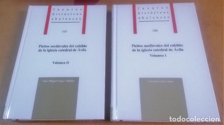 Libros de segunda mano: Fuentes hist&oacute;ricas abulenses, Pleitos medievales del cabildo de la iglesia catedral tomos 1 y 2
