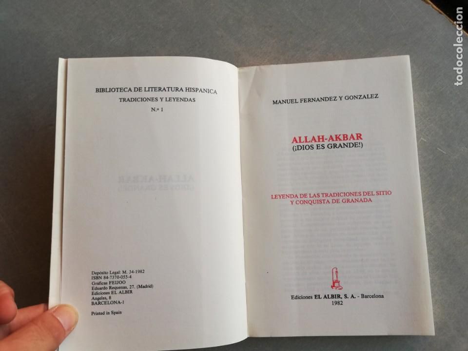 Libros de segunda mano: Allah-Akbar... / Manuel Fern&aacute;ndez y Gonz&aacute;lez - Foto 4