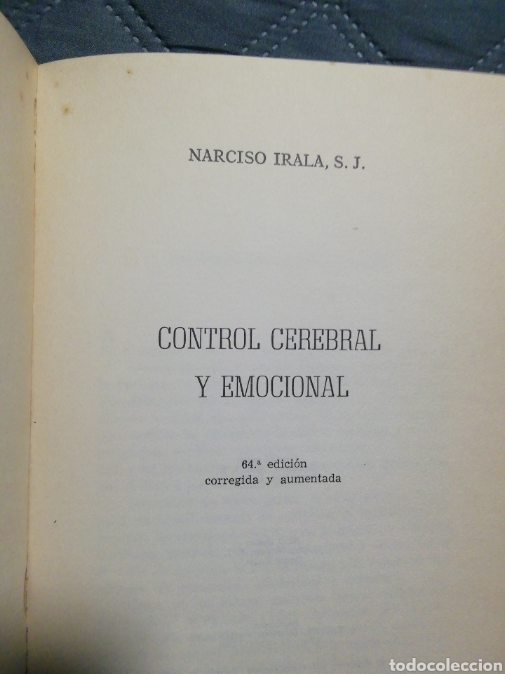 Libros de segunda mano: CONTROL CEREBRAL Y EMOCIONAL. NARCISO IRALA. 64 EDICI&Oacute;N - Foto 4