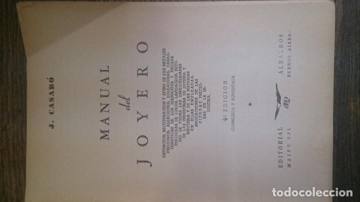 Libros de segunda mano: MANUAL DEL JOYERO J CASABO EDITORIAL ALBATROS. & - Foto 8