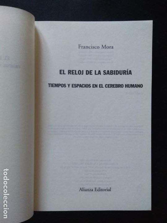 Libros de segunda mano: El reloj de la sabidur&iacute;a | Mora, Francisco | Alianza Editorial, 2002 - Foto 3