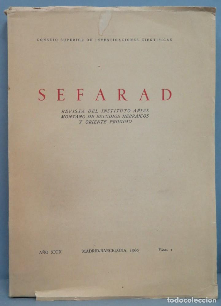 Libros de segunda mano: SEFARAD. A&Ntilde;O XXIX. FASC. 1 - Foto 1