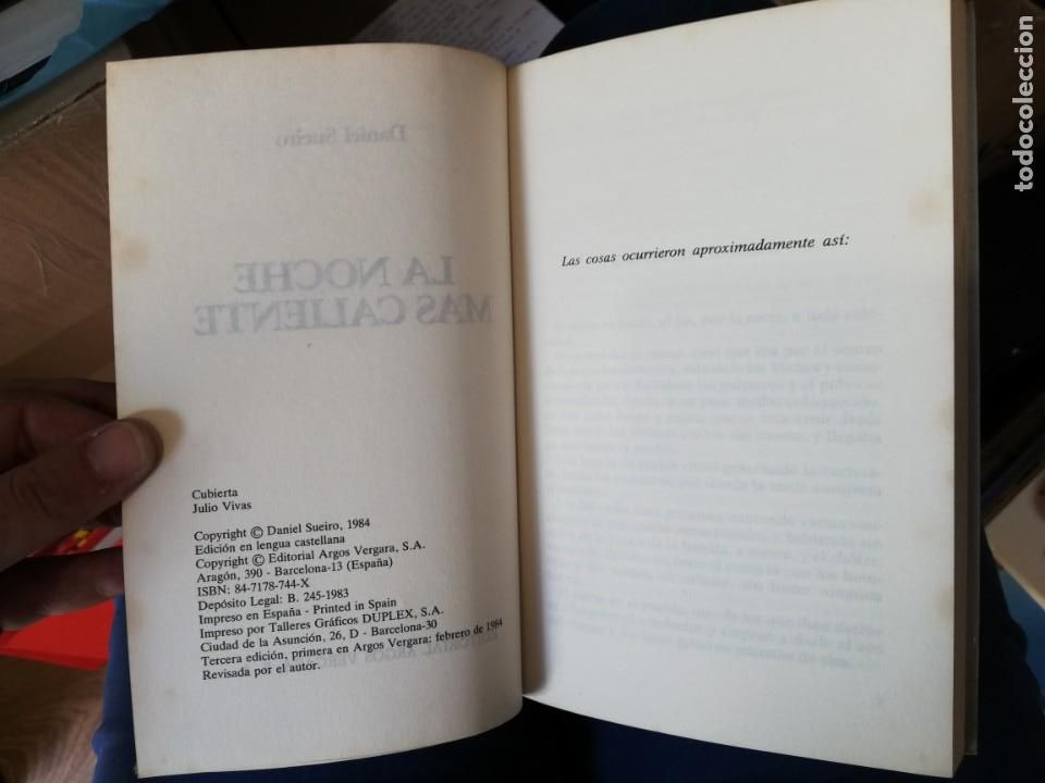 Libros de segunda mano: LA NOCHE M&Aacute;S CALIENTE. DANIEL SUEIRO - Foto 4