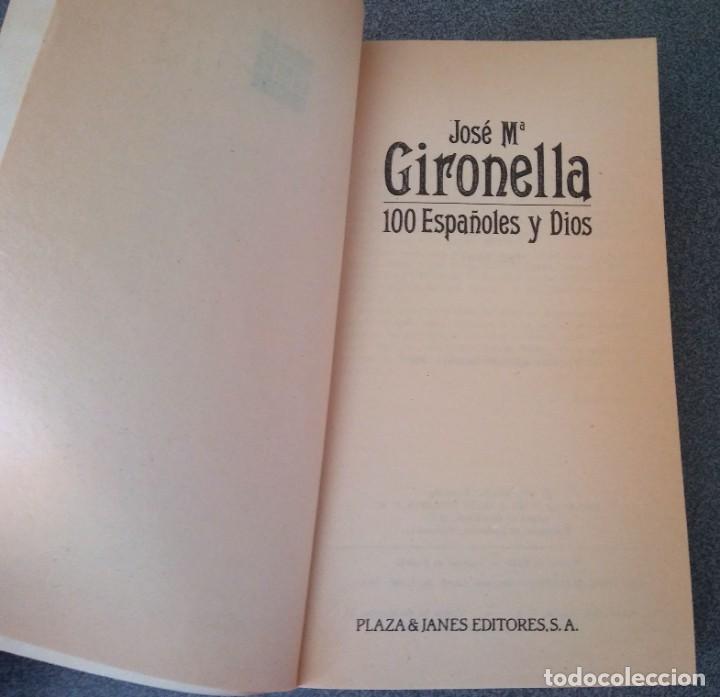 Libros de segunda mano: 100 Espa&ntilde;oles y Dios Jos&eacute; M. Gironella - Foto 3