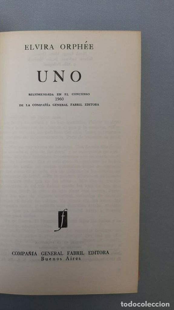 Libros de segunda mano: Elvira Orphee - Uno - Primera edicion Firmado SIGNED - Foto 3