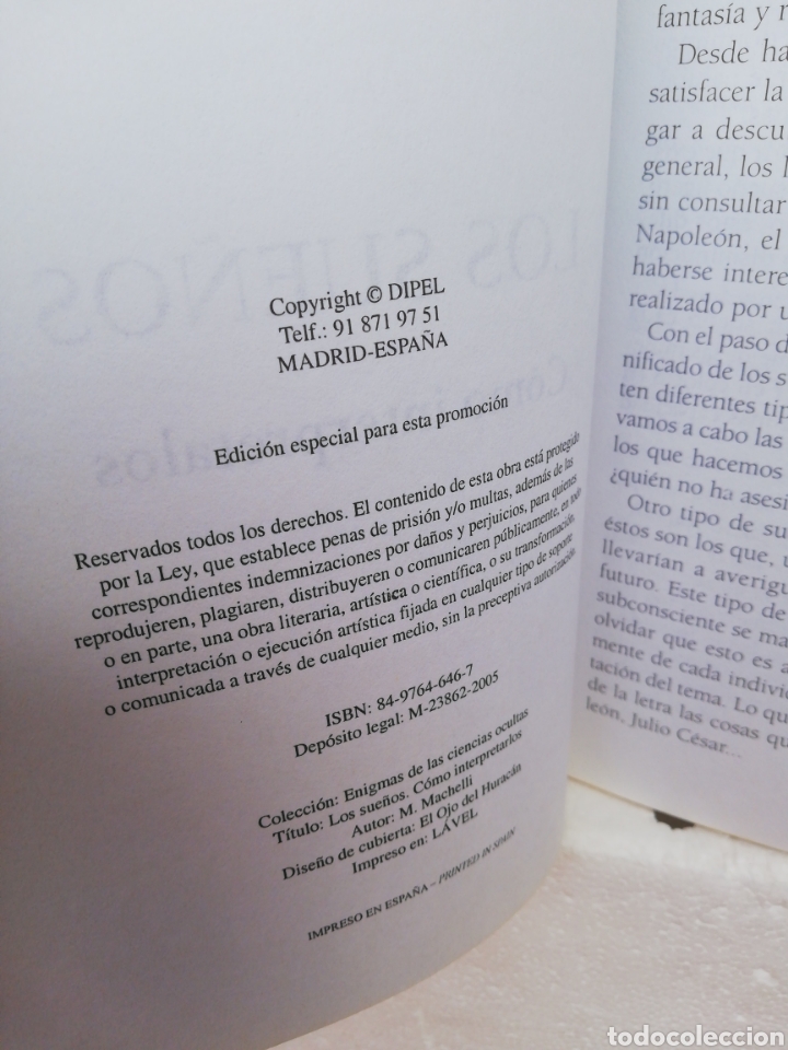 Libros de segunda mano: Los sue&ntilde;os, como interpretarlos. M Machelli - Foto 3