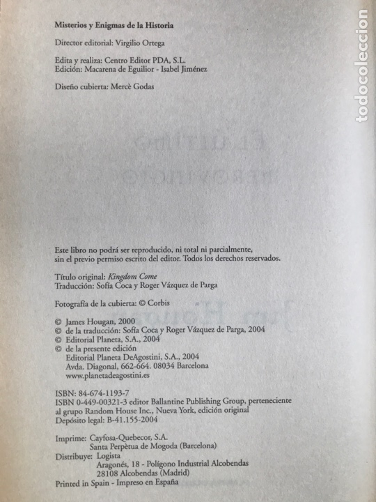 Libros de segunda mano: Libro El &uacute;ltimo Merovingio, Jim Hougan Historia - Foto 2