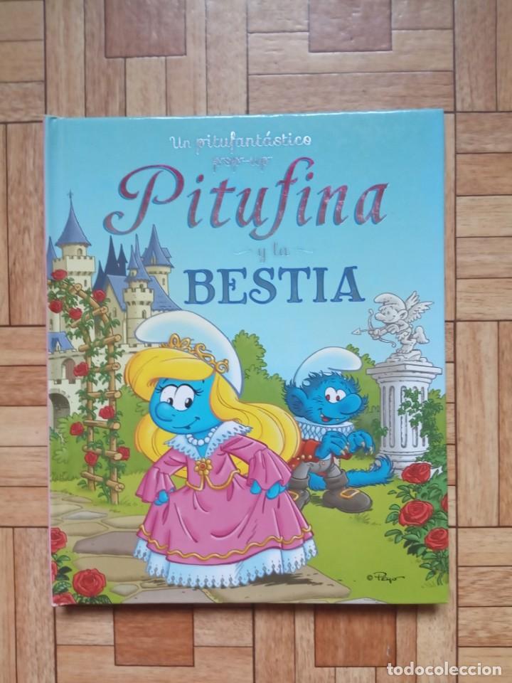 Libros de segunda mano: UN PITUFANT&Aacute;STICO POP-UP - PITUFINA Y LA BESTIA - Foto 1
