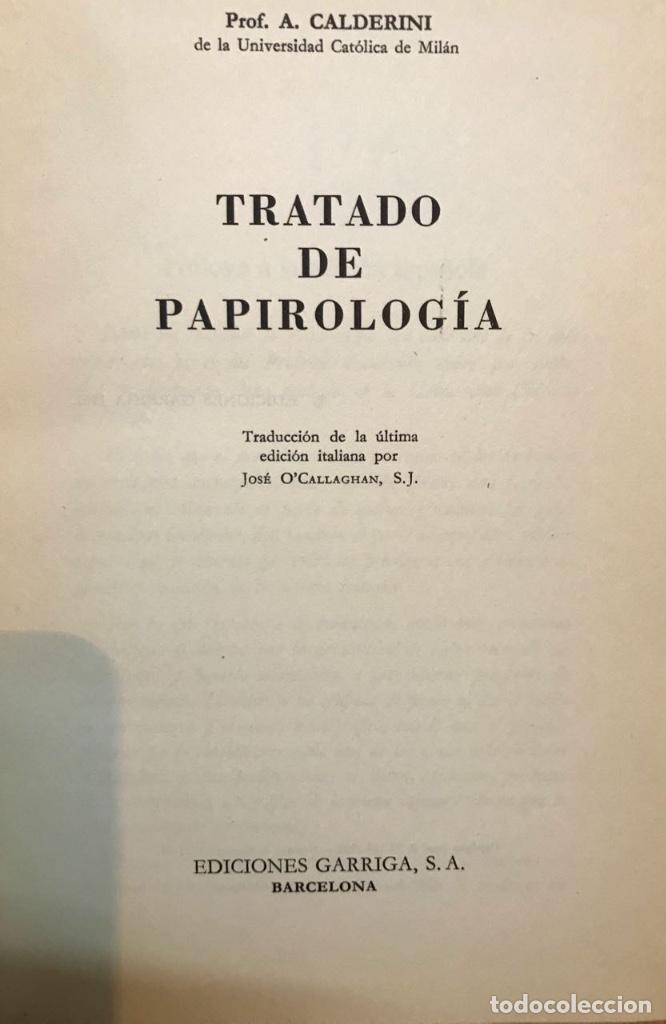 Libros de segunda mano: TRATADO DE PAPIROLOGIA. PROFESOR A. CALDERINI. - Foto 1