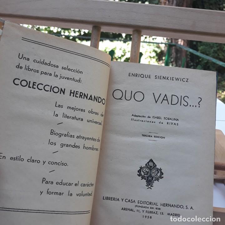 Libros de segunda mano: QUO VADIS / ENRIQUE SIENKIEWICZ / EDITORIAL HERNANDO / 1958 - Foto 2