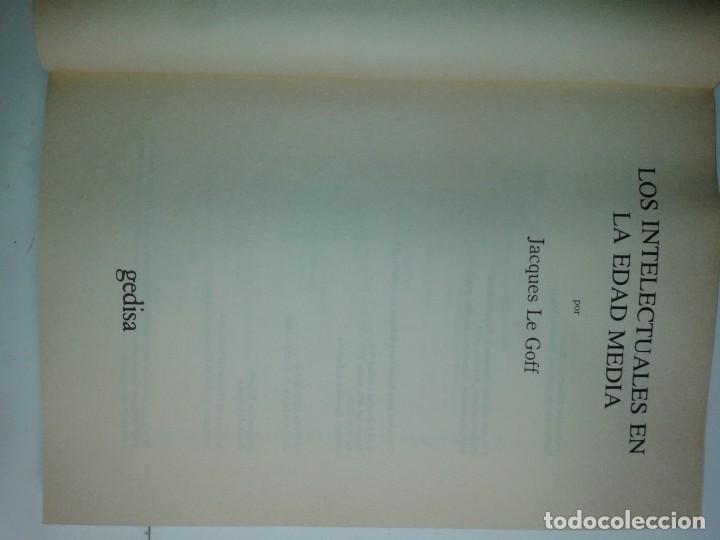 Libros de segunda mano: LOS INTELECTUALES EN LA EDAD MEDIA 1990 JACQUES LE GOFF 2&ordf; EDICI&Oacute;N GEDISA - Foto 2