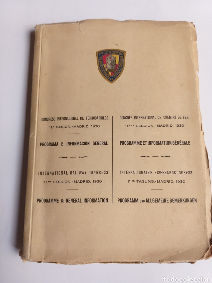 Libros de segunda mano: Congreso Internacional de ferrocarriles 11 sesi&oacute;n. Madrid 1930 . Trenes