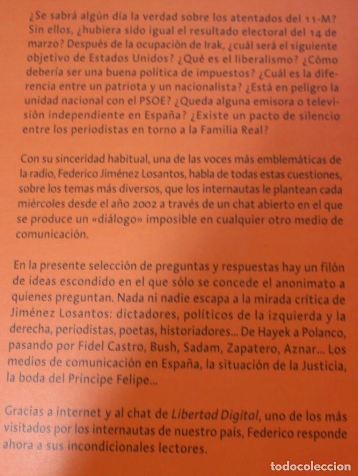 Libros de segunda mano: FEDERICO RESPONDE , LOS CHATS EN LIBERTAD DIGITAL - Foto 3