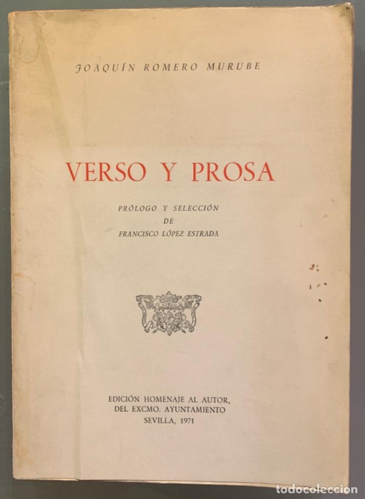 Libros de segunda mano: Joaqu&iacute;n Romero Murube. Verso y Prosa - Foto 1