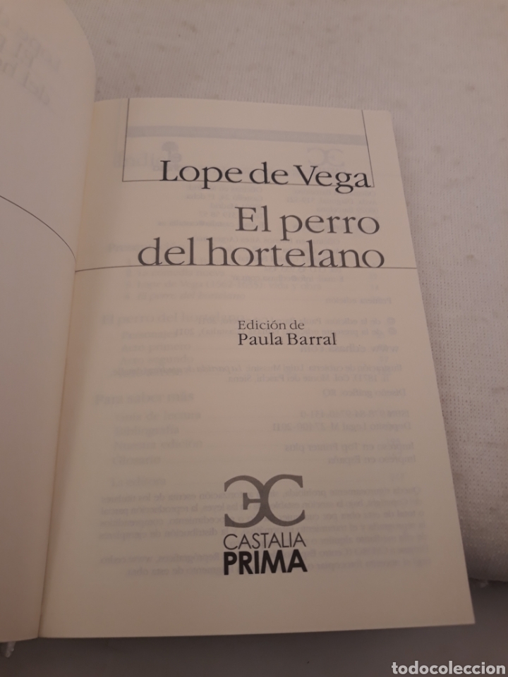 Libros de segunda mano: El perro del Hortelano. Lope de Vega. Castalia prima. - Foto 3