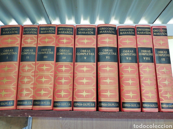 Libros de segunda mano: Gregorio Mara&ntilde;&oacute;n Obras Completas 9 vol. 1966 Espasa - Foto 1