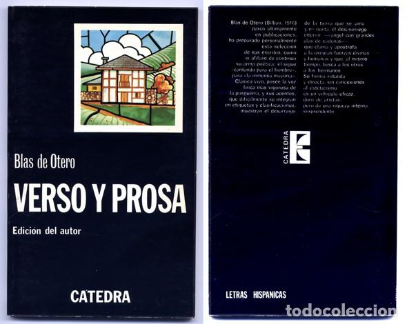 Libros de segunda mano: OTERO, Blas de. Verso y prosa. Edici&oacute;n del autor. 1979. - Foto 1