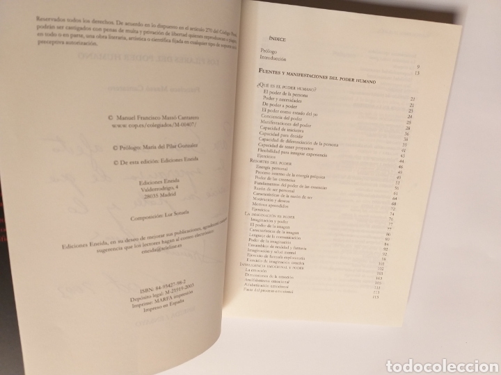 Libros de segunda mano: Los pilares del poder humano Francisco Mass&oacute; . Pensamiento - Foto 6
