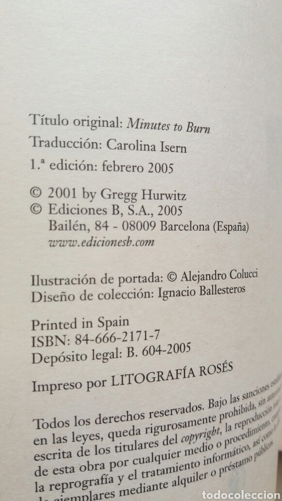 Libros de segunda mano: Cuenta atr&aacute;s. Greg Hurwith. Ediciones B, Byblos, primera edici&oacute;n, 2005. - Foto 5