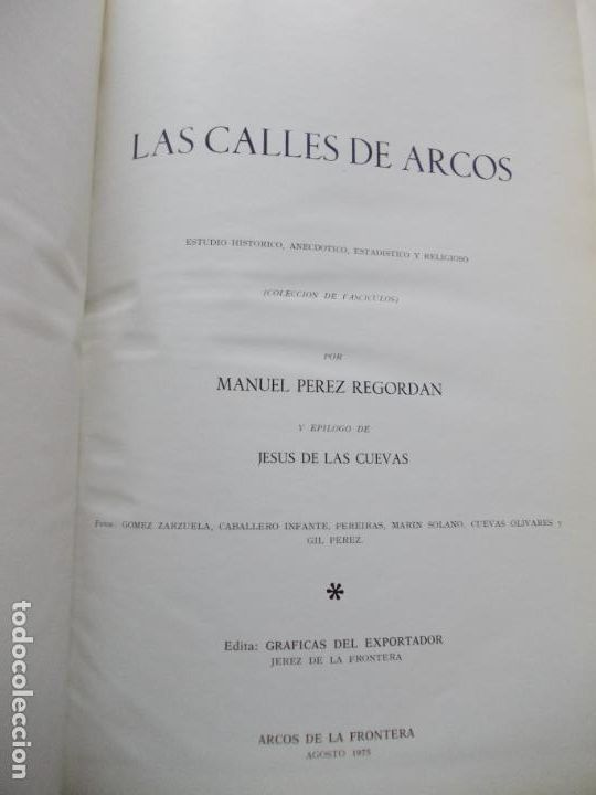 Libros de segunda mano: LAS CALLES DE ARCOS VOLUMEN I MANUEL P&Eacute;REZ REGORDAN - Foto 6