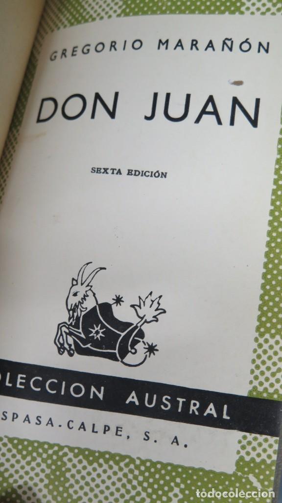 Libros de segunda mano: 1953,.- DON JUAN. MARA&Ntilde;ON. AUSTRAL - Foto 2