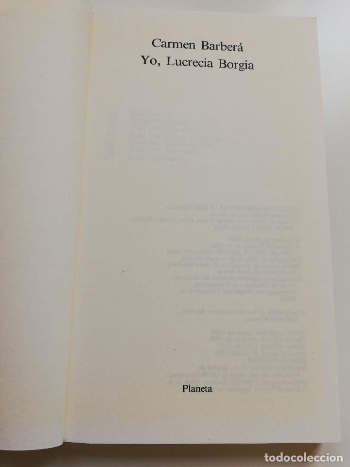 Libros de segunda mano: YO, LUCRECIA BORGIA (CARMEN BARBER&Aacute;) - Foto 2