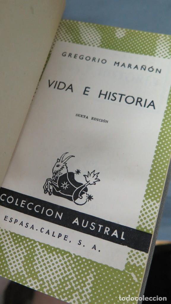 Libros de segunda mano: 1953.- VIDA E HISTORIA. MARA&Ntilde;ON. AUSTRAL - Foto 2