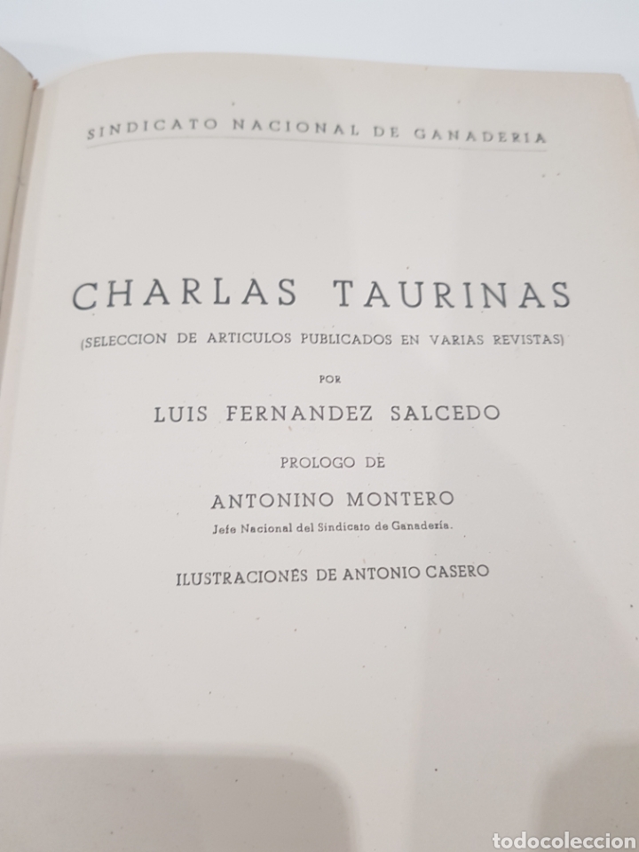 Libros de segunda mano: Charlas Taurinas, Luis Fernandez ,1947 - Foto 4
